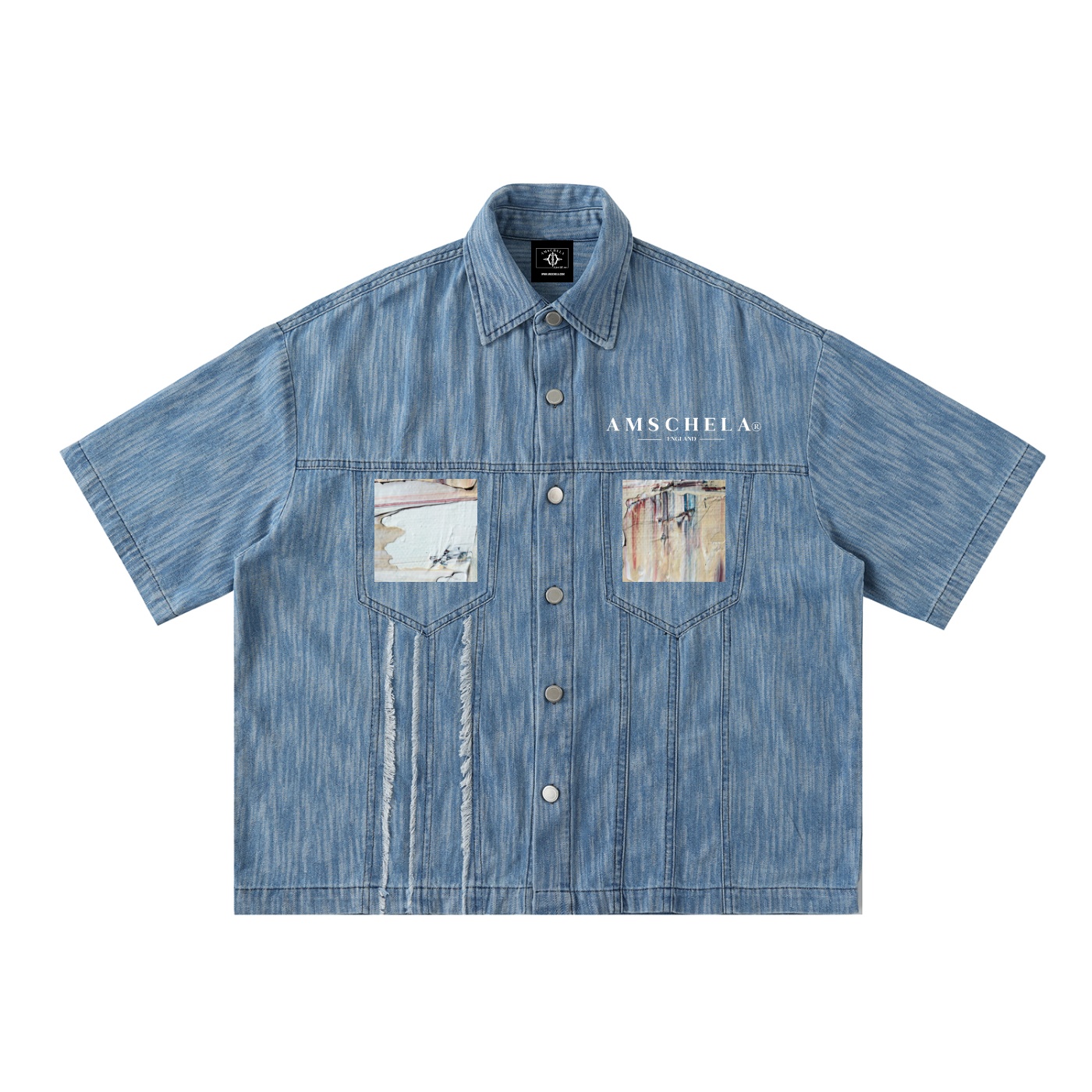 Evolve Abstract Mode Distressed Shirt