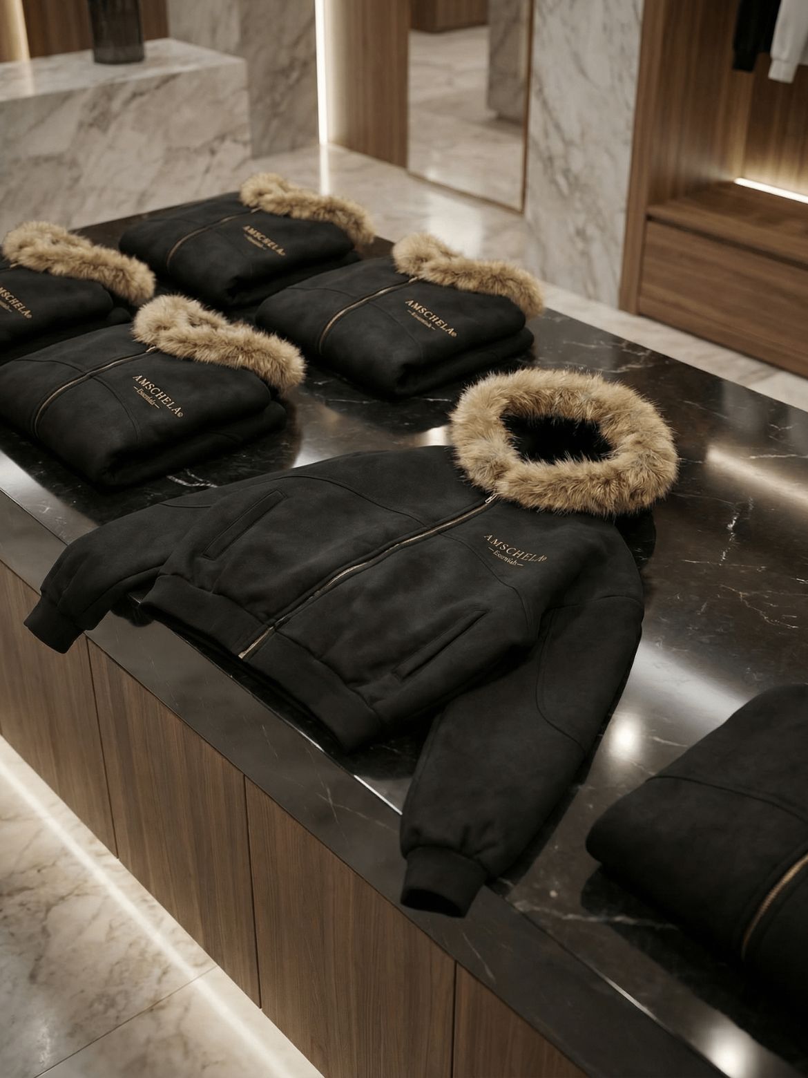 Sage Fur Trim Jacket 5