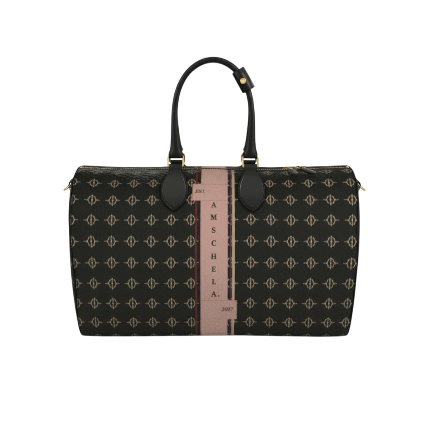 House Stripe Dufton – Classic Monogram Black Label Large Duffle Bag