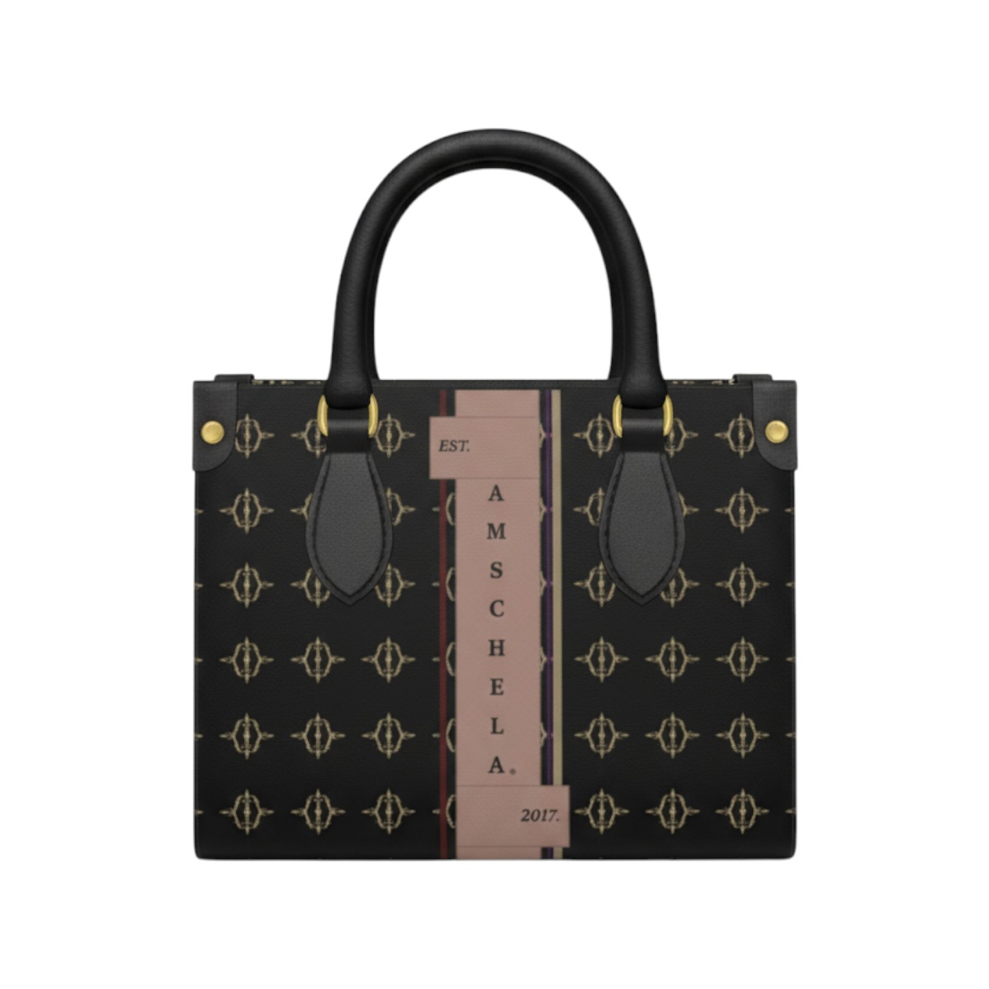 House Stripe Tatum – Classic Monogram Black Label Mini Tote