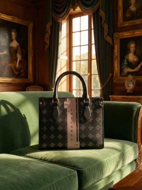 Tatum Monogram Amschela® House Stripe Tatum | Classic Monogram Mini Tote | Amschela ...