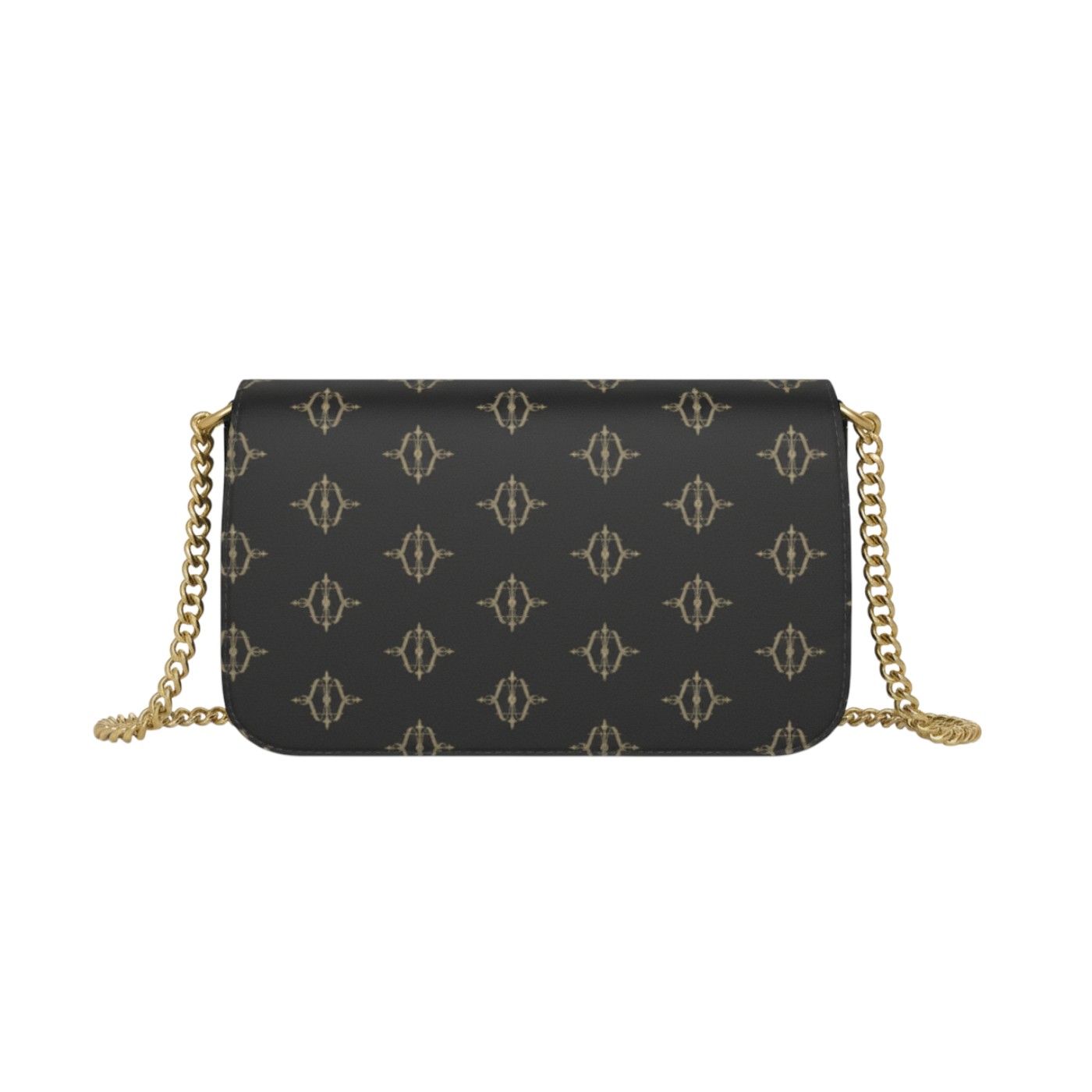 Noir Mono Deco – Classic Monogram Black Label Flap Shoulder Bag