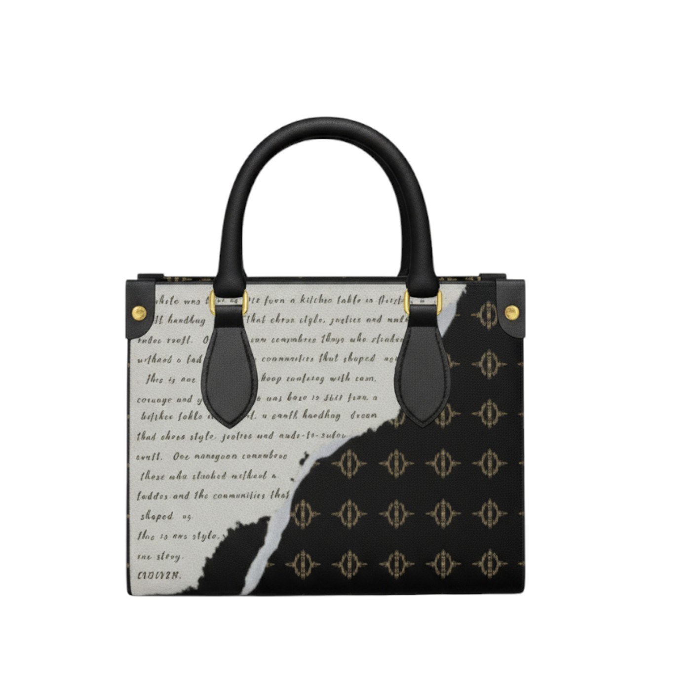 House Letter Mini Tatum – Classic Monogram Black Label Mini Tote